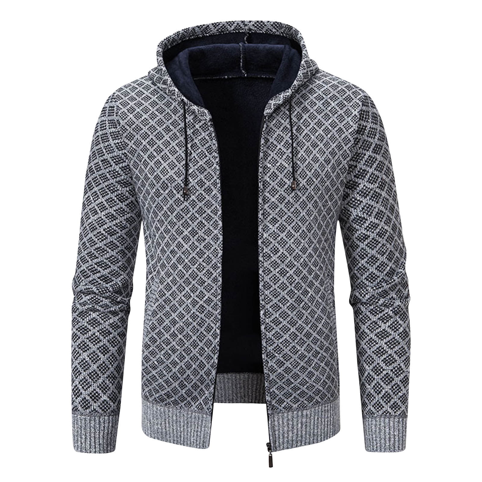 Men's casual  zipper hooded cardigan
