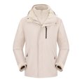thumbnail image 1 of CHEEREAM Men's 3 in 1 Waterproof Ski Jackets Warm Winter Insulated Snow Coat Mountain Windbreaker Hooded Raincoat Fleece Jacket Khaki 4XL, 1 of 9