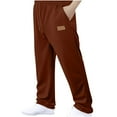 thumbnail image 1 of CHEEREAM Men's Baggy Sweatpants Straight Leg Casual Pants Elastic Waist Athletic Workout Jogger Sweat Pants Brown XL, 1 of 9