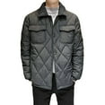 thumbnail image 1 of CHEEREAM Men's Diamond Quilted Flight Bomber Jacket Lightweight Packable Warm Winter Padded Coat Varsity Multi-Purpose Outerwear Black M, 1 of 9