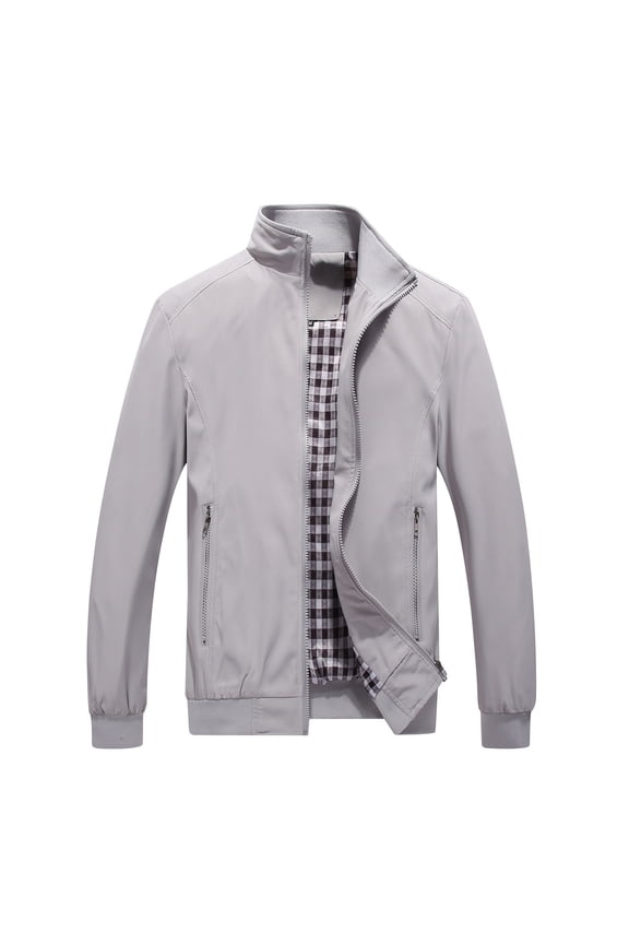 Men's Flight Bomber Jacket Casual Slim Fit Outdoor Active Lightweight Jacket s Softshell Zipper Fall Coat Dark Gray S