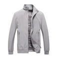 thumbnail image 1 of CHEEREAM Men's Flight Bomber Jacket Casual Slim Fit Outdoor Active Lightweight Jacket s Softshell Zipper Fall Coat Dark Gray XL, 1 of 3