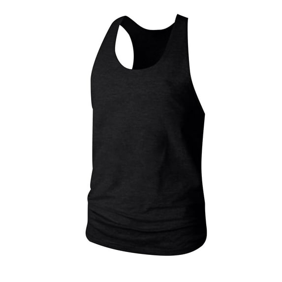 CHEEREAM Men's Gym Tank Tops Y-Back Workout Muscle Tee Athletic Workout Fitness Vest T-Shirts Black 2XL