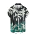 thumbnail image 1 of CHEEREAM Men's Hawaiian Wrinkle Free Short Sleeve Button Down Tropical Floral Beach Vacation Shirt Multicolor XL, 1 of 5