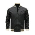 thumbnail image 1 of CHEEREAM Men's Jacket Lightweight Bomber Jacket Zip Up Windbreaker Casual Spring Fall Jackets with Pockets Black S, 1 of 9