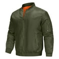 thumbnail image 1 of CHEEREAM Men's Lightweight Bomber Jackets Light Track Jackets Casual Winter Windbreaker Outdoor Golf Fashion Coat for Men Army Green XXL, 1 of 5