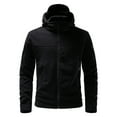 thumbnail image 1 of CHEEREAM Men's Tactical Hooded Fleece Jackets Full-Zip Winter Warm Polar Military Outdoor Hiking Coat with Zipper Pockets Black M, 1 of 4