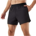 thumbnail image 1 of CHEEREAM Men's Workout Running Shorts Quick Dry Active 5 Inches Shorts with Pockets Lightweight Breathable Black 3XL, 1 of 8