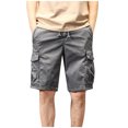 thumbnail image 1 of CHEEREAM Mens Army Tactical Military Cargo Shorts Drawsting Waist Work Fishing Camping Shorts with Mulit Pockets Gray M, 1 of 5