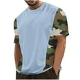 thumbnail image 1 of CHEEREAM Mens Camo Short Sleeve Shirts Oversized Color Block Outdoor Fashion Tees Trendy 2025 Blouse T Shirt, 1 of 5