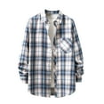 thumbnail image 1 of CHEEREAM Mens Casual Shirt Long Sleeve Plaid Button Up Shirts Lightweight Flannel Shirt Regular Fit Casual Shirts Blue XL, 1 of 3