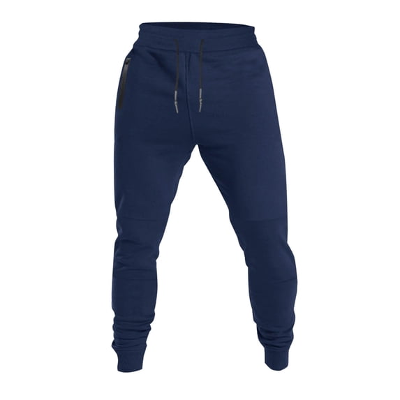 CHEEREAM Mens Joggers Active Weekend Performance Joggers for Men Sweatpants with Zipper Pockets Athletic Jogger Pants Navy S