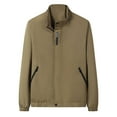 thumbnail image 1 of CHEEREAM Mens Lightweight Jackets Full Zip Windbreaker Casual Pocket Jackets Spring Fall Active Coat Outwear Khaki M, 1 of 8