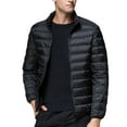thumbnail image 1 of CHEEREAM Mens Lightweight Puffer Jackets Warm Puffy Winter Down Jacket Windproof Water Repellent Quilted Coat with Zippered Pockets Black M, 1 of 4