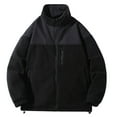 CHEEREAM Mens Mountain Full Zip Fleece Jacket Lightweight Stand Collar