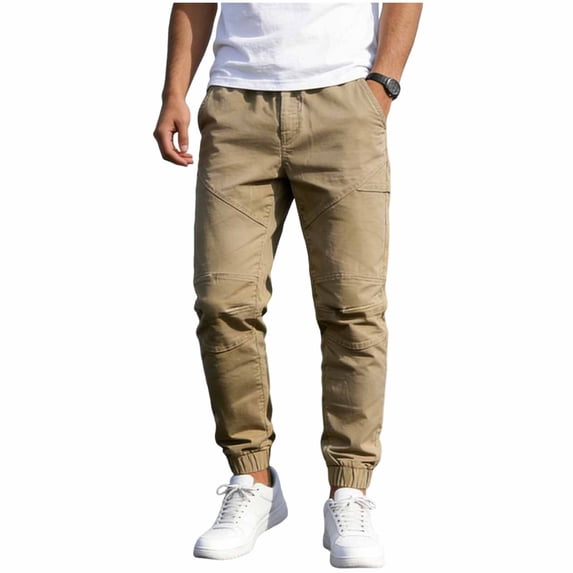 CHEEREAM Mens Jogger Pants Elastic Waist Slim Fit Durable Trouser Pocket Streetwear Trainning Outdoor Hiking