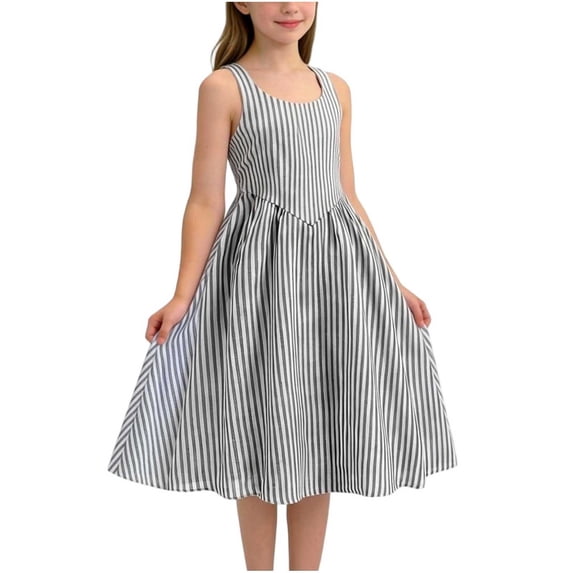 CHEEREAM Midi Dress For Kids Long Flowy Beach Vacation Party Dresses ...