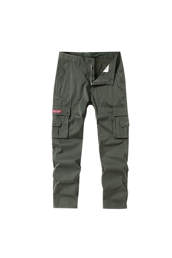 Military Tactical Cargo Pants for Men Multi Pockets Pants Straight Leg Baggy Casual Relaxed Fit Hiking Outdoor Trouser Army Green XXL
