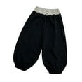 thumbnail image 1 of CHEEREAM Toddler Baby Girl Boy Sweatpant Elastic Waist Color Block Baggy Pants Fall Winter Fashion for 0-3 Years, 1 of 4