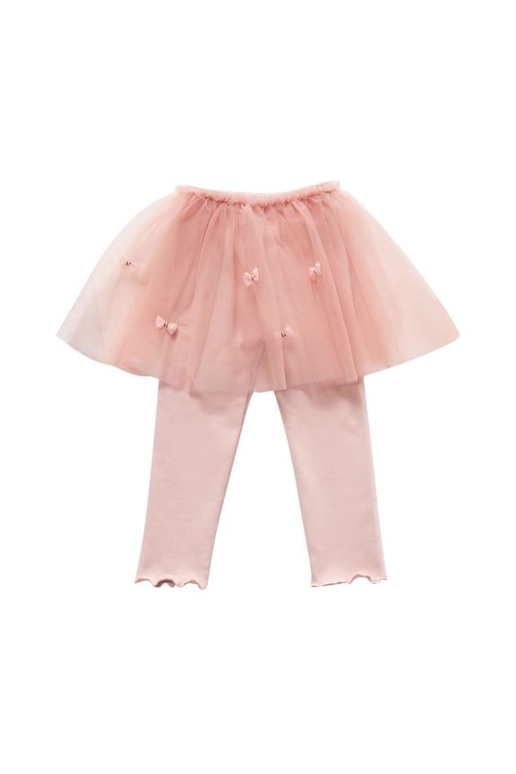 Toddler Little Girls Footless Leggings Lace Ruffle Tutu Skirt Pantskirt 1-10Years