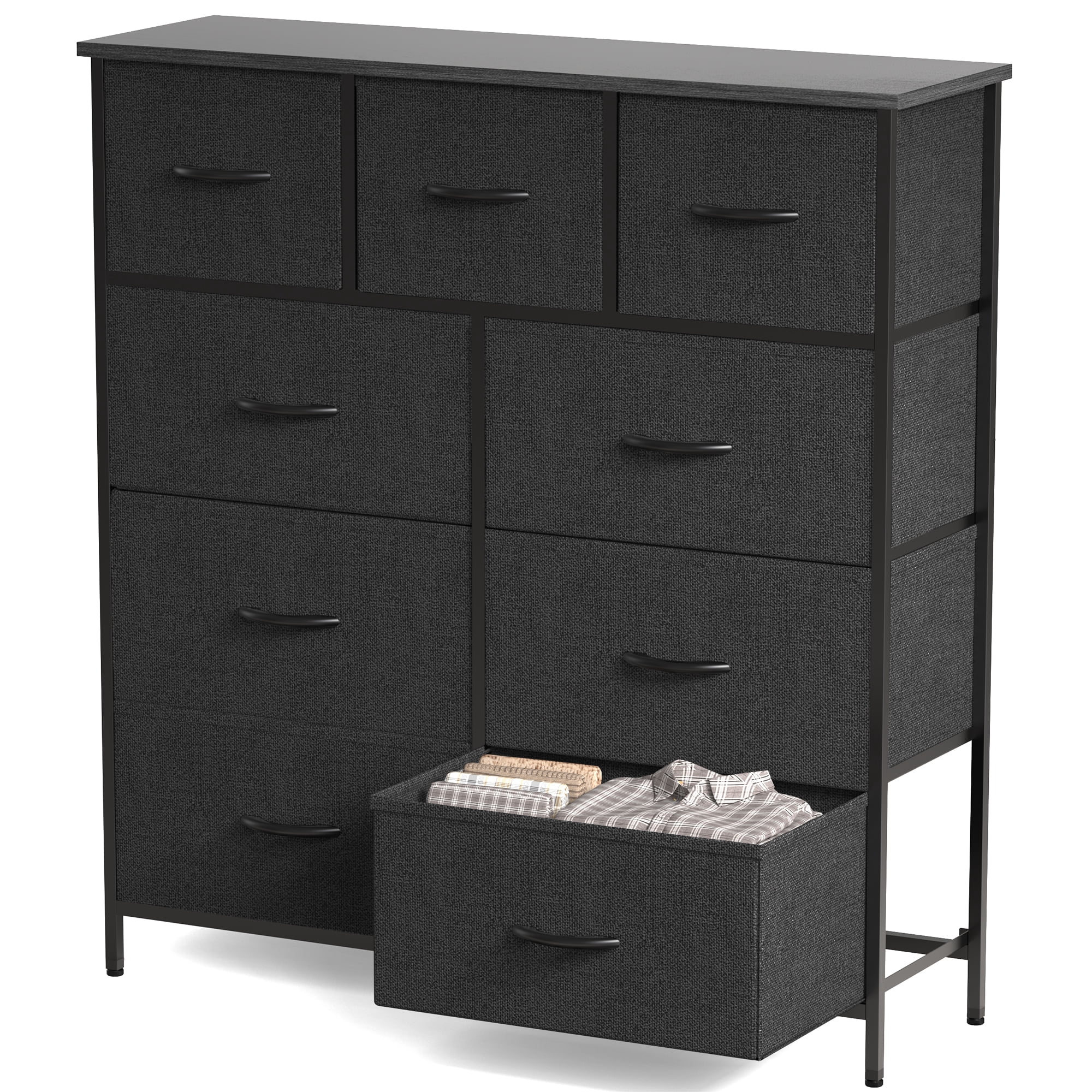CHEERFUN 9-Drawer Fabric Dresser with Metal Frame for Bedroom, Closet ...