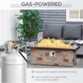 thumbnail image 1 of CHEERFUN Gas-Powered Fire Pit Table with Stone Design, Outdoor Propane Fire Table for Patio, 1 of 7