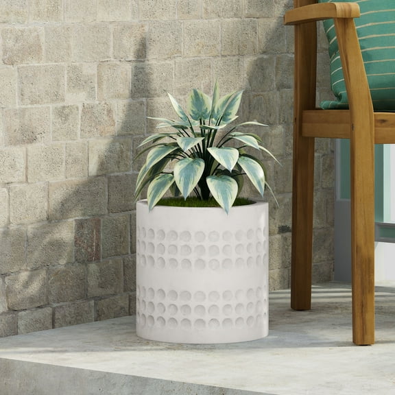 CHEERFUN MGO Planter Indoor Outdoor Garden Pot - Modern White Decorative Plant Pot