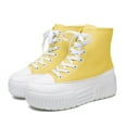 thumbnail image 1 of CHEERMORE Women Platform Female Casual Canvas Shoes Adult US 6 Yellow, 1 of 8