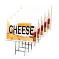 thumbnail image 1 of CHEESE 5 Pack Of 12" x 16" Yard Sign & Stake | Advertise Your Business | Stake Included Image On Both Sides | Made in The USA, 1 of 3