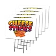 thumbnail image 1 of CHEESE STICKS 5 Pack Of 18" x 24" Yard Sign & Stake | Advertise Your Business | Stake Included Image On Front Only | Made in The USA, 1 of 3