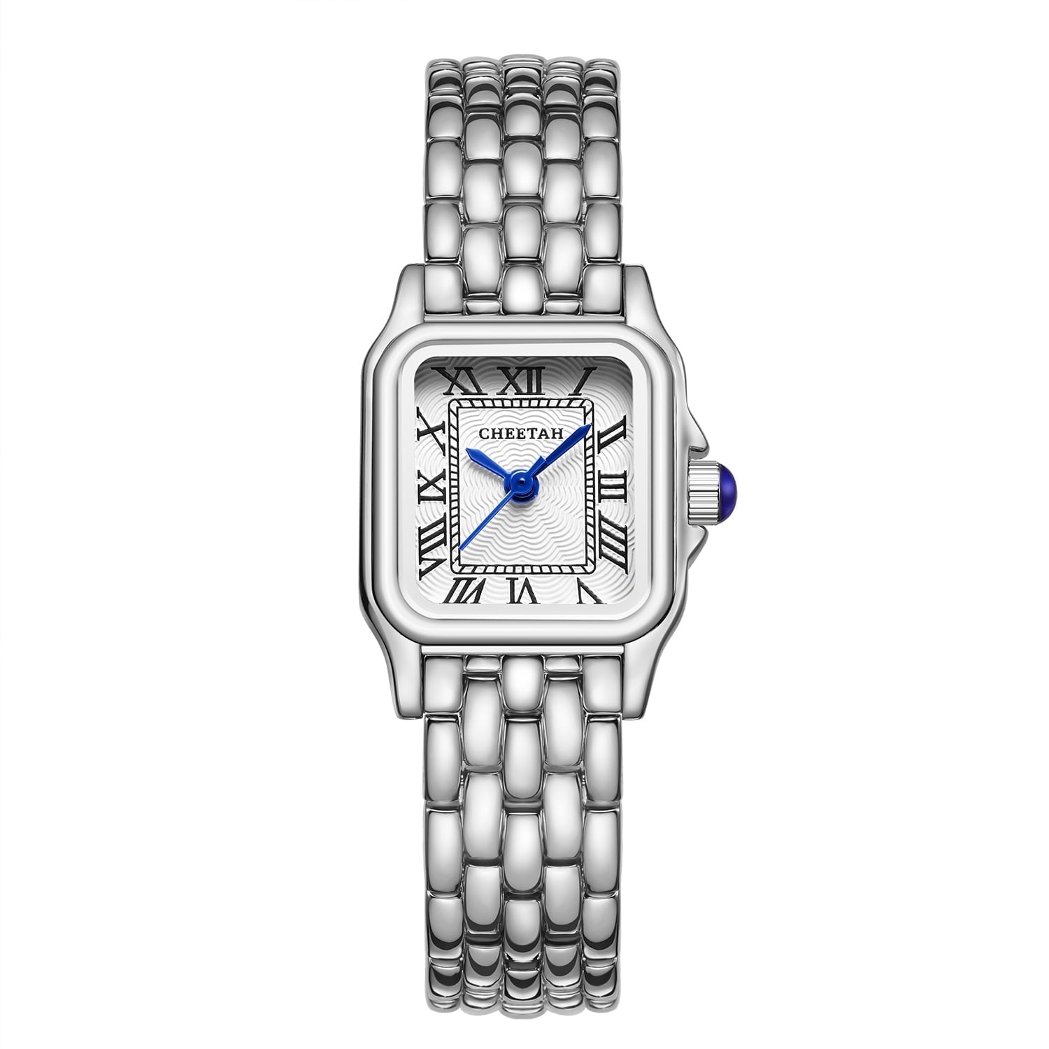 CHEETAH Watches for Women with Small Vintage Bracelet, Rectangular Case Roman Dial