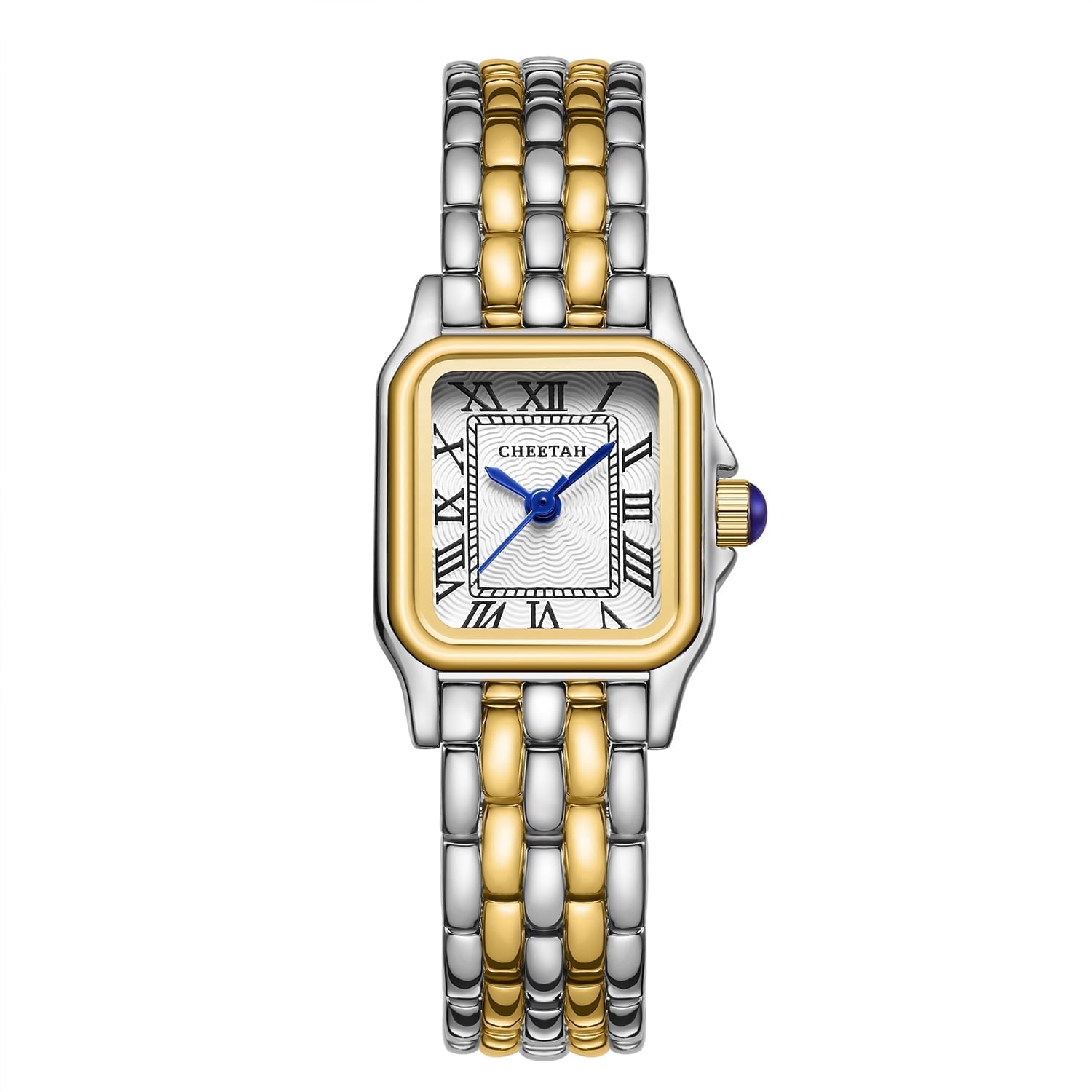 CHEETAH Watches for Women with Small Vintage Bracelet, Rectangular Case Roman Dial