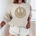 thumbnail image 1 of CHEETAH SMILEY FACE Graphic Unisex Fleece Pullover, 1 of 3