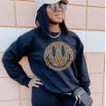 thumbnail image 1 of CHEETAH SMILEY FACE Graphic Unisex Fleece Pullover, 1 of 4