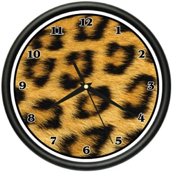 CHEETAH Wall Clock print pattern sheets bedroom decor