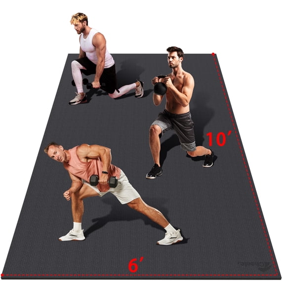 CHEETE Extra Large Exercise Mat 6'x10'(7mm), Gym Flooring for Home Gym,Thick Exercise Mats for Home Workout,Non-Slip,Extra Durable,High-Density Gym Mats for Jump Rope,Cardio