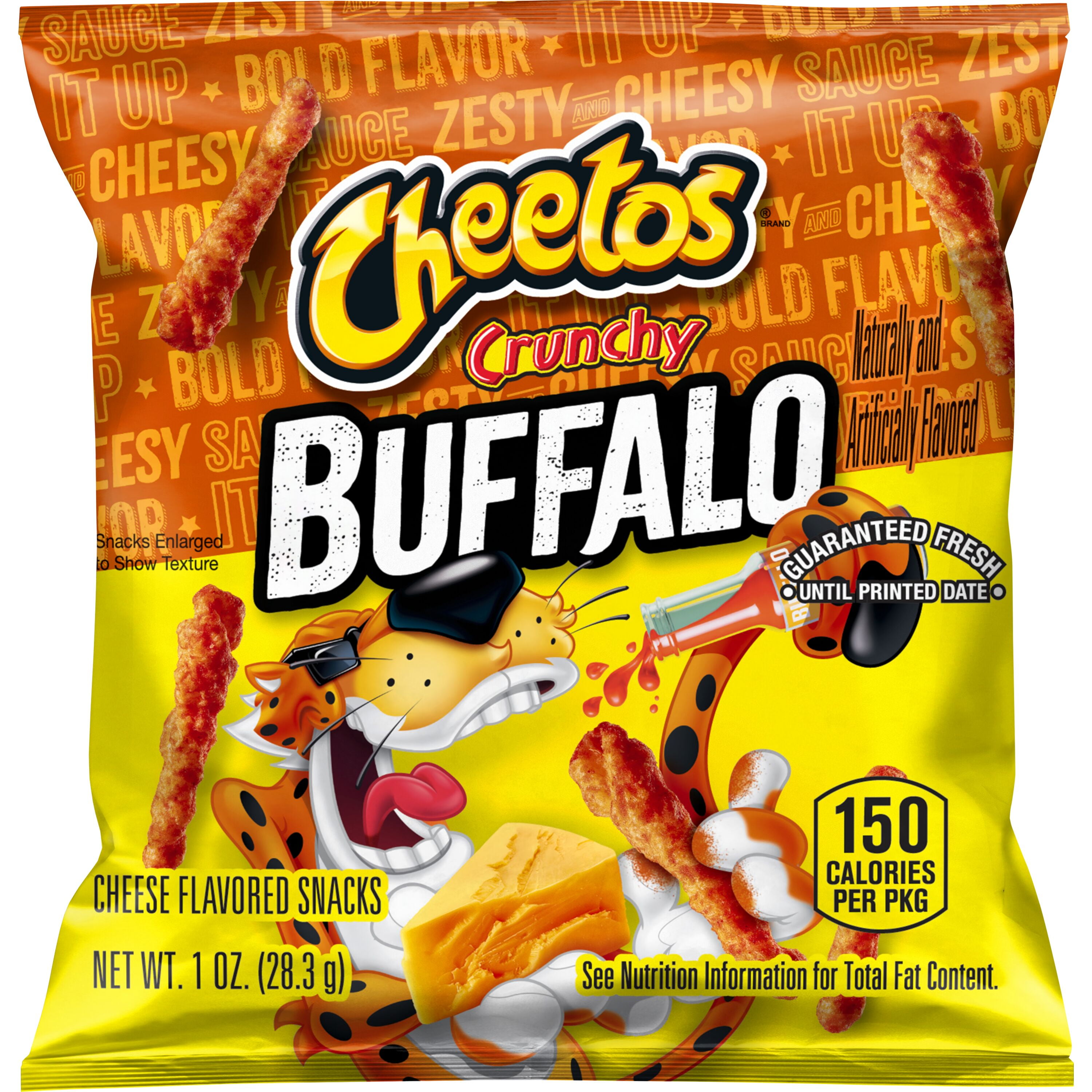 Cheetos Crunchy Cheese Flavored Snacks Buffalo Flavor, 1 oz Bag