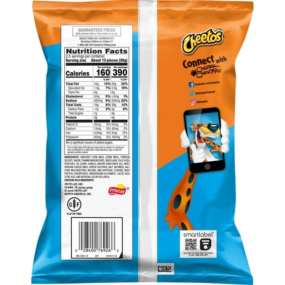 CHEETOS Jumbo Puffs Cheese Flavored Snacks - 2.5 oz - Pack of 2