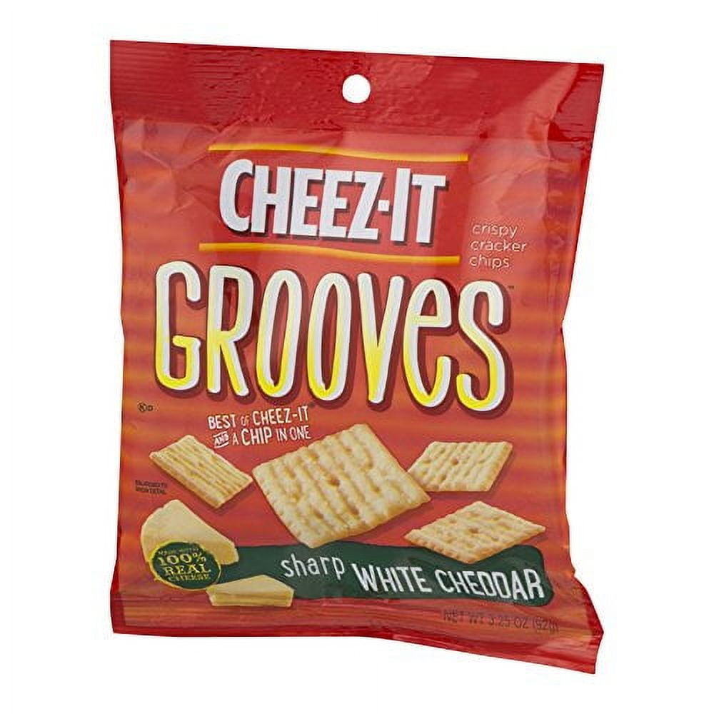 CHEEZ-IT Grooves Sharp White Cheddar 3.25oz Bag [6-Bags] - Walmart.com
