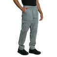 thumbnail image 1 of Chef Code Modern Slim Fit Chef Pants with Zipper Cargo Pockets, Elastic Waist, Houndstooth, XS, 1 of 6