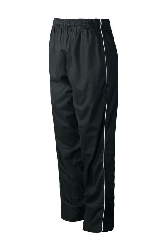 Chef Pants, Classic Baggy with Elastic Waist and Drawstring, Black, XL