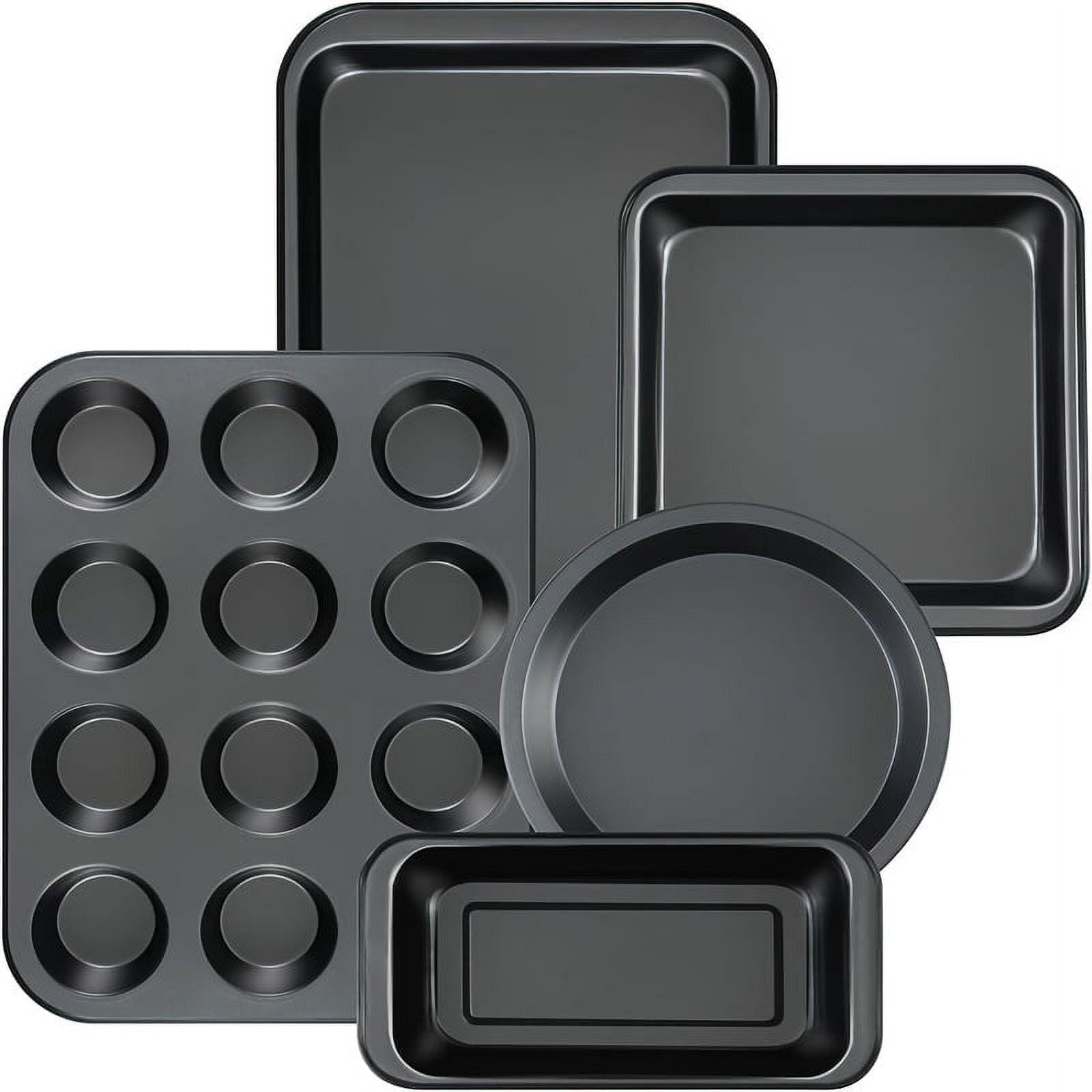CHEF LANG 5 Pieces Baking Pans Set,Stackable Bakeware Set,Nonstick ...