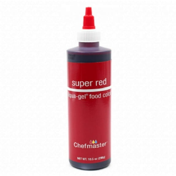 CHEF MASTER FDA Approved Super Red Liqua-Gel Food Coloring, 10.5 fl oz