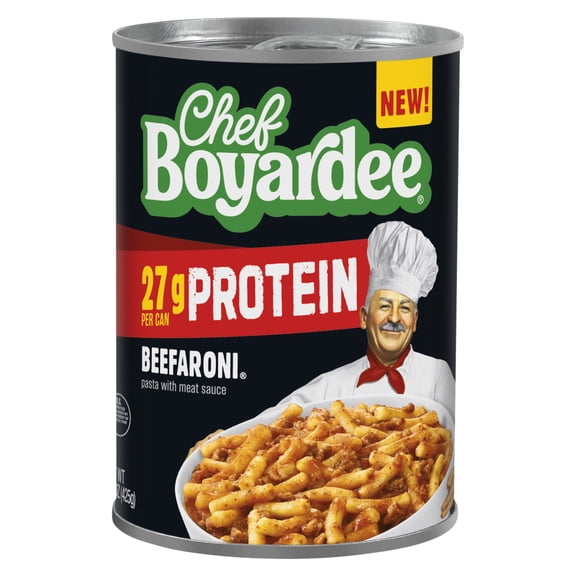 Chef Boyardee Protein Beefaroni, 15 oz Can