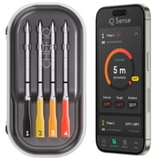 iQ Sense by CHEF iQ Smart Wireless Meat Thermometer, WiFi Unlimited Range, 5 Sensors, 4 Ultra-Thin Probes - Gen 3