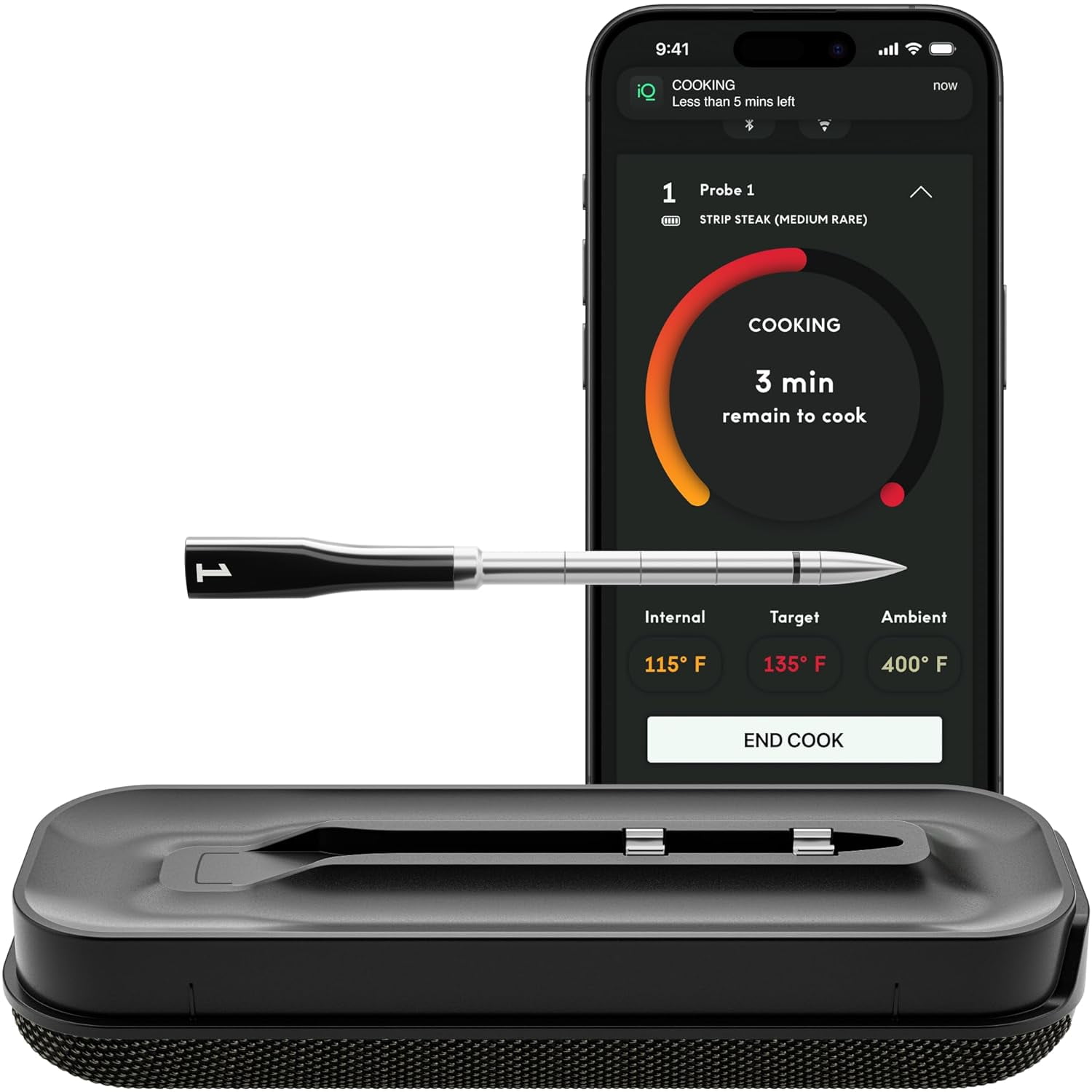 CHEF iQ Smart Wireless Meat Thermometer, Unlimited Range, Bluetooth