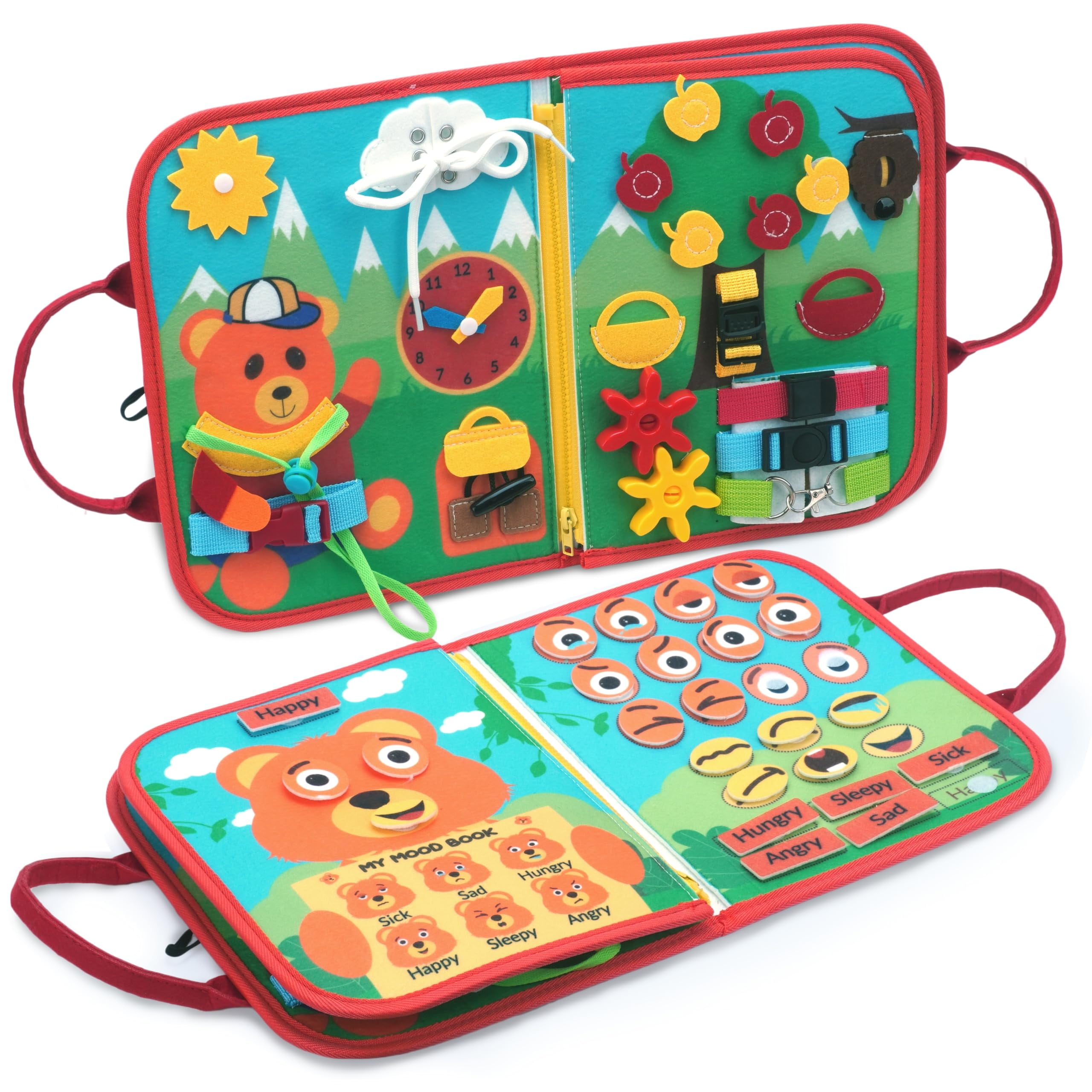 CHEFAN Busy Board for OIF8 Toddlers, Montessori Toys for 1-4 Year Olds ...