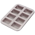 thumbnail image 1 of CHEFMADE Brownie Cake Pan, 8-Cavity Non-Stick Rectangle Muffin Pan Blondie Bakeware for Oven Baking (Champagne Gold), 1 of 13