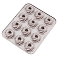 thumbnail image 1 of CHEFMADE Premium 12-Cavity Cyclone Donut Bakeware, Non-Stick Coating Carbon Steel, Dishwasher Safe Oven Cake Pan (Champagne Gold), 1 of 8