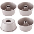 thumbnail image 1 of CHEFMADE Mini Angel Food Pan Set, 3.5-inch 4Pcs Non-Stick Chiffon Tube Pan for Oven and Instant Pot Baking, Dishwasher Safe (Champagne Gold), 1 of 8